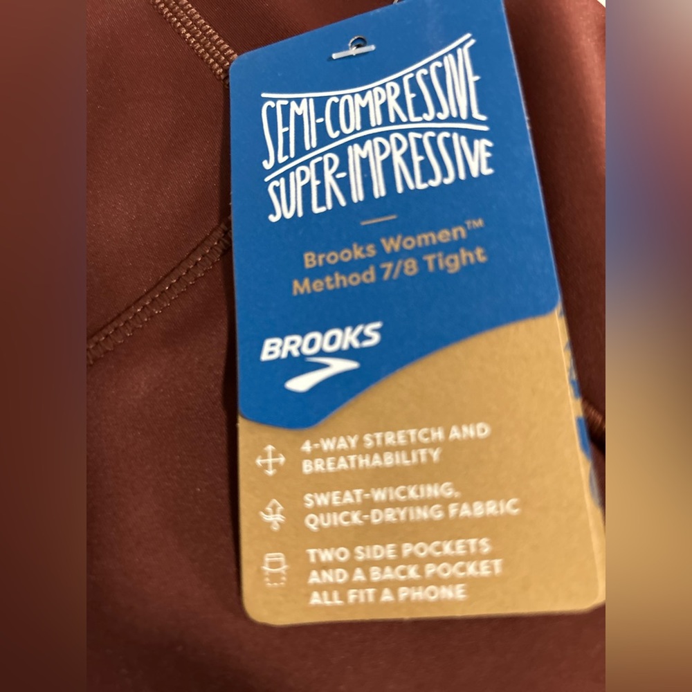 Nwt Brooks Running Semi Compression Leggings. Siz… - image 6